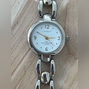 Chariot Ladies Watch Two Tone Stainless Link Bracelet White Dial